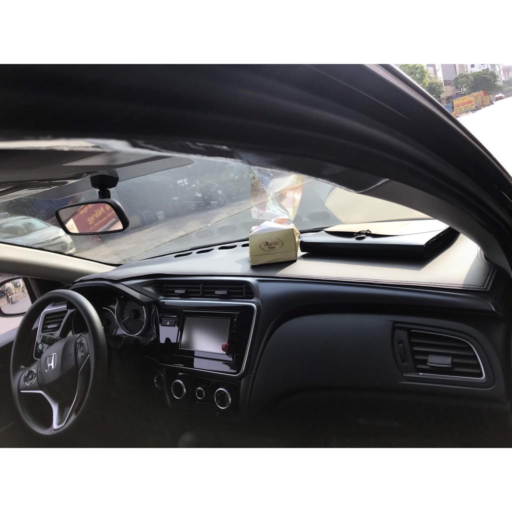 Thảm taplo da vân carbon cao cấp xe Honda City 2015-2020