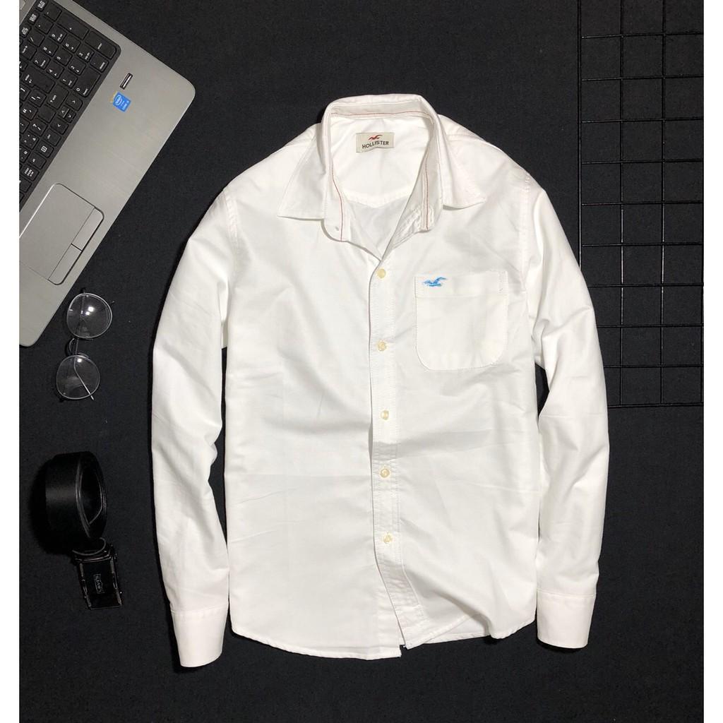 Áo sơ mi tay dài vải kate co giãn