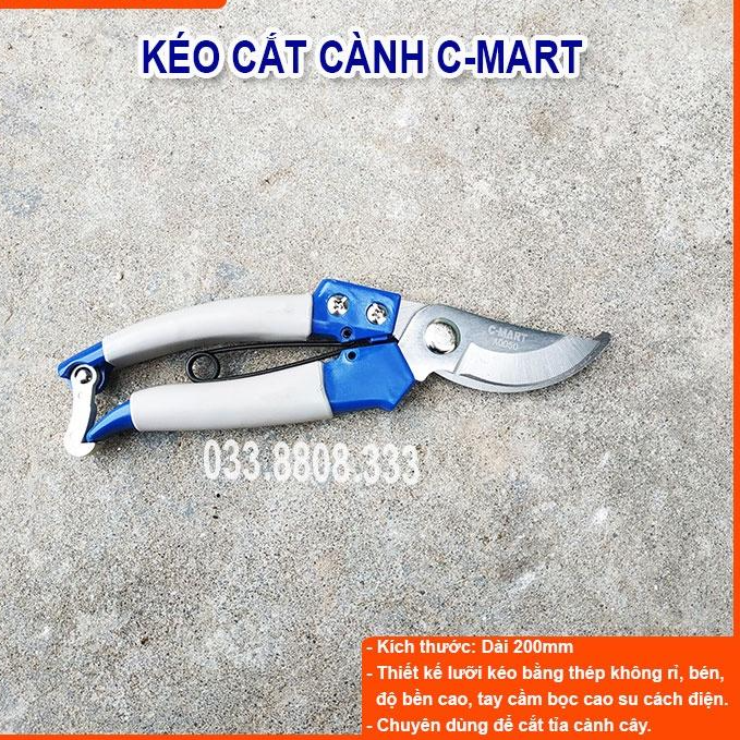 KÉO CẮT CÀNH CÁN XANH C-MART- KÉO SẮC BỀN