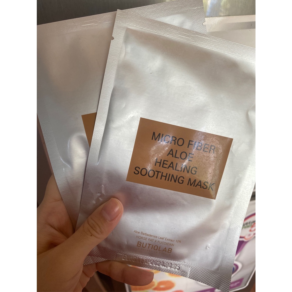 MẶT NẠ DẦU MỠ NGỰA BUTIQLAB MICRO FIBER HEALING SOOTHING MASK - NUÔI DƯỠNG LÀN DA THIẾU ẨM