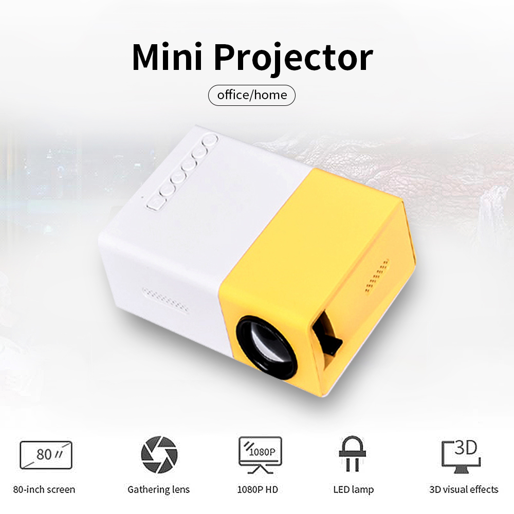 Máy chiếu YG300 LED mini 1080P Full HD có remote điều khiển từ Xa