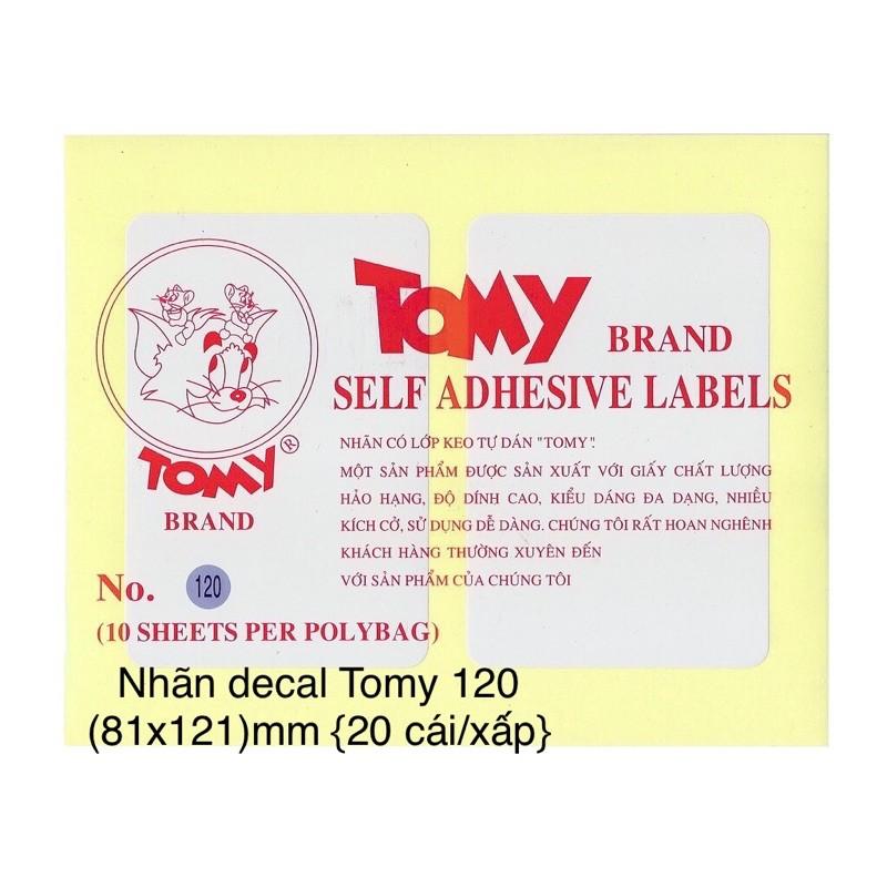 Giấy Decal Tomy A5 các cỡ từ 111 -124
