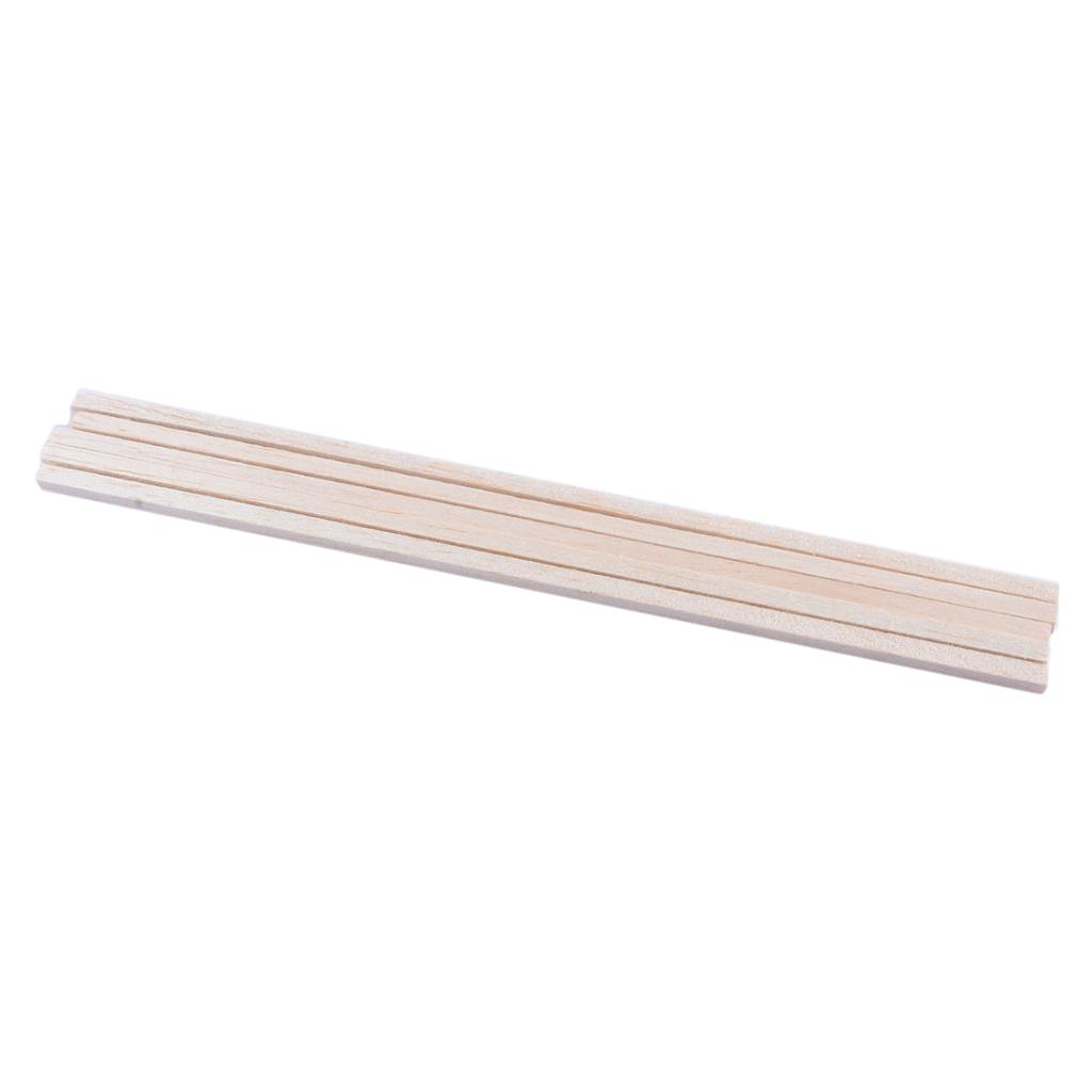 10 Cái 5*5*250 Mm Thủ Công Thanh Vuông Thanh Gỗ Balsa Thanh Sở Thích Mô Hình DIY Dụng Cụ
