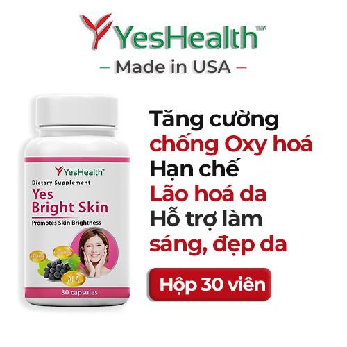 Viên uống làm đẹp Yeshealth Yes Bright Skin hỗ trợ trắng da giảm nếp nhăn tàng nhang chống lão hóa an toàn hiệu quả