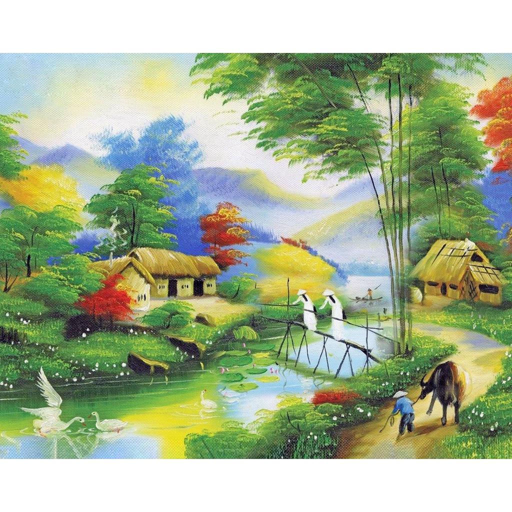 Bộ ghép hình hộp 500 mảnh-Bức Họa Đồng Quê