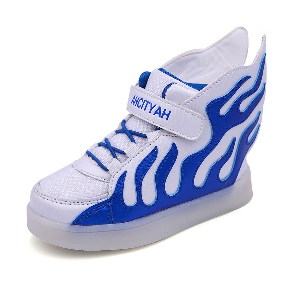 Wings Unisex LED Light up Lace Up Luminous Sneakers Kids Casual Shoes