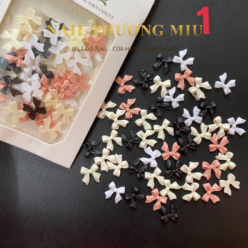 Set Nơ Mix Màu Phụ Kiện Trang Trí Móng Nhựa, Dễ Dàng Sử Dụng, Tạo Mẫu Nail Art Độc Đáo, Đa Dạng Màu Sắc Làm Nail Nữ