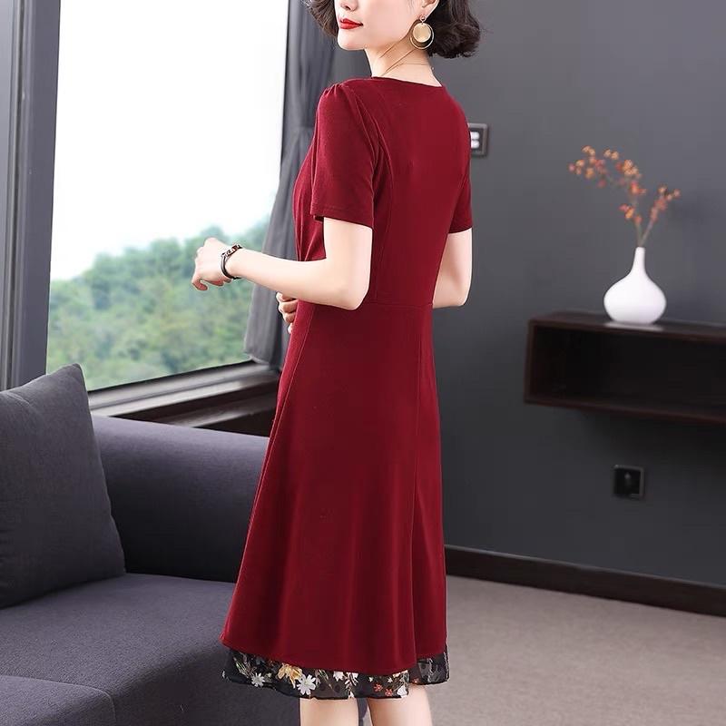 Đầm hoa trung niên cao cấp AG19-0621