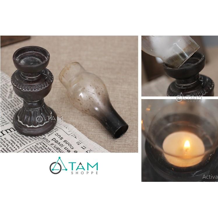 Mô hình đèn dầu cổ Vintage đốt nến tealight số 02