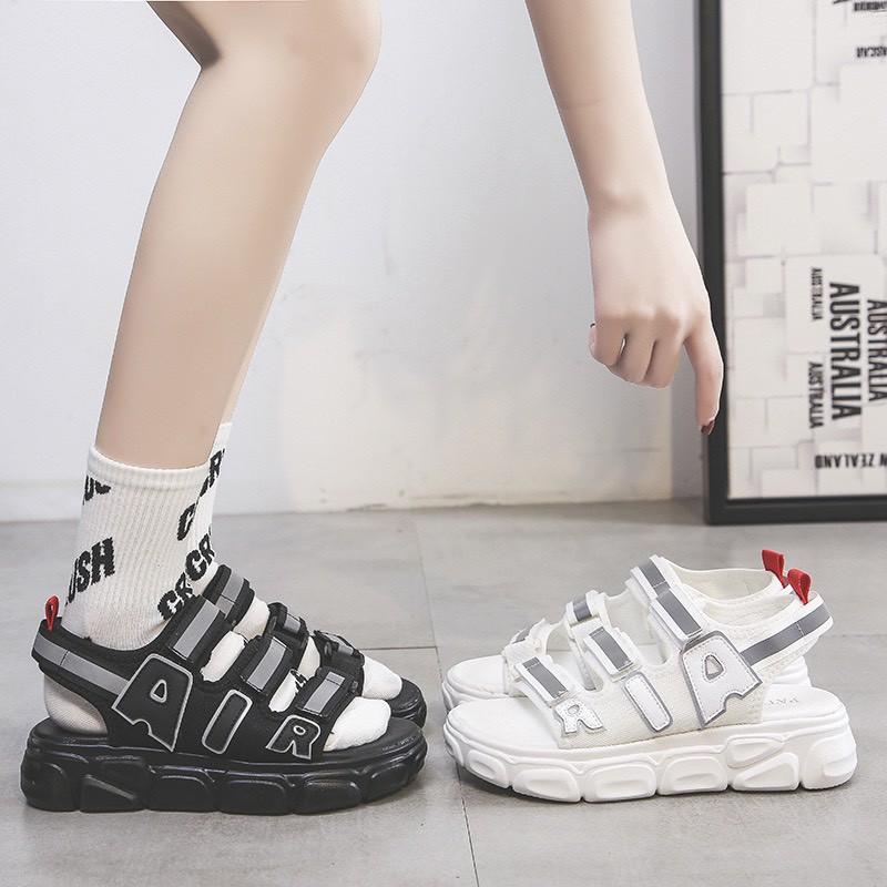 Giày sandal Hàn Quốc AIR 3 quai độn đế siêu nhẹ PHẢN QUANG 2 màu