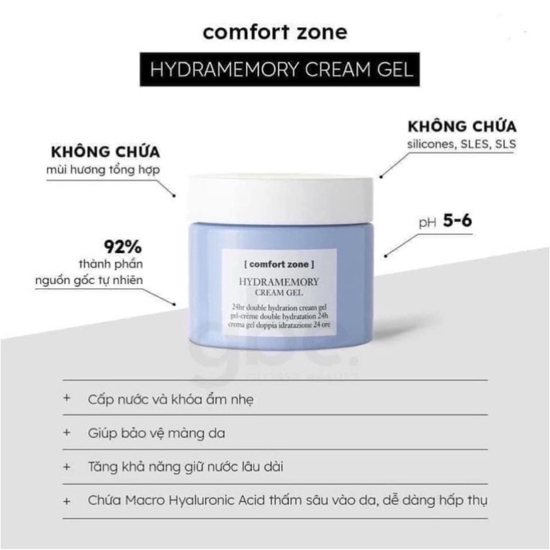 Kem Hỗ Trợ Dưỡng Ẩm Comfort Zone HydraMemory Cream 50ml