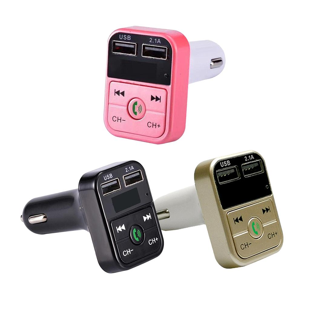Wireless Bluetooth FM Receiver Dual USB Car Charger Cigarette Socket