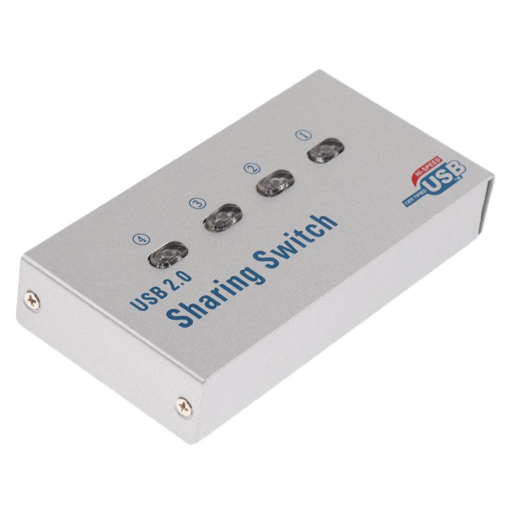 USB Switch KVM 4 Ports HUB For PC