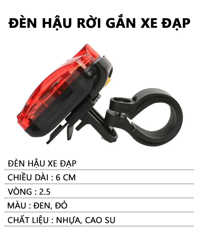 Bộ Đèn Trước Và Đèn Hậu Rời Gắn Xe Đạp Sử Dụng Pin AAA Bóng Led Cực Sáng Cleacco Boro Sport