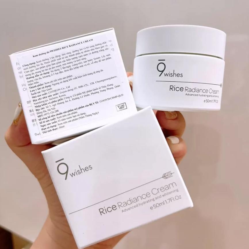 Kem dưỡng gạo sáng da 9 Wishes Rice Radiance Cream Hàn Quốc 50ml