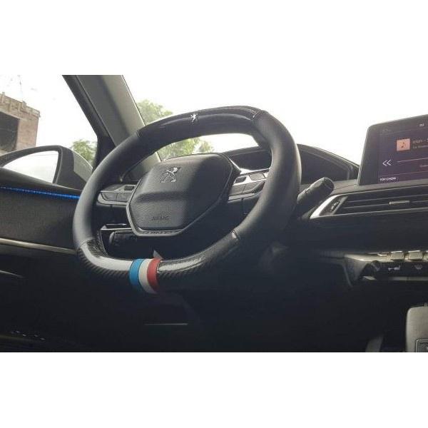 Bọc Vô Lăng Cờ Pháp Xe Peugeot 2008-3008-5008 All New Da Vân Carbon cao cấp
