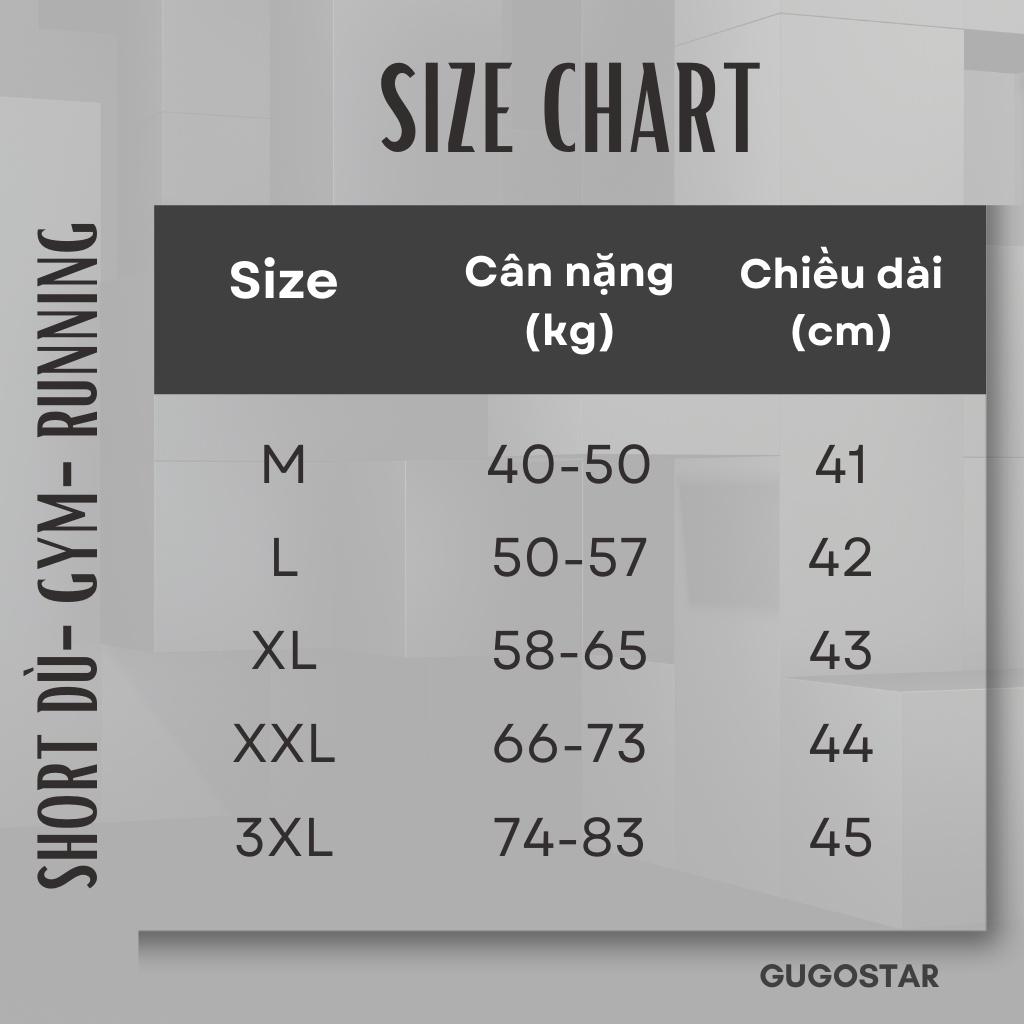 Quần Short Nam Gym-Chạy Bộ RUNNER G525, Vải Dù Gió 2 Lớp Xịn Xò, 3 Túi Khóa Kéo - GUGOSTAR