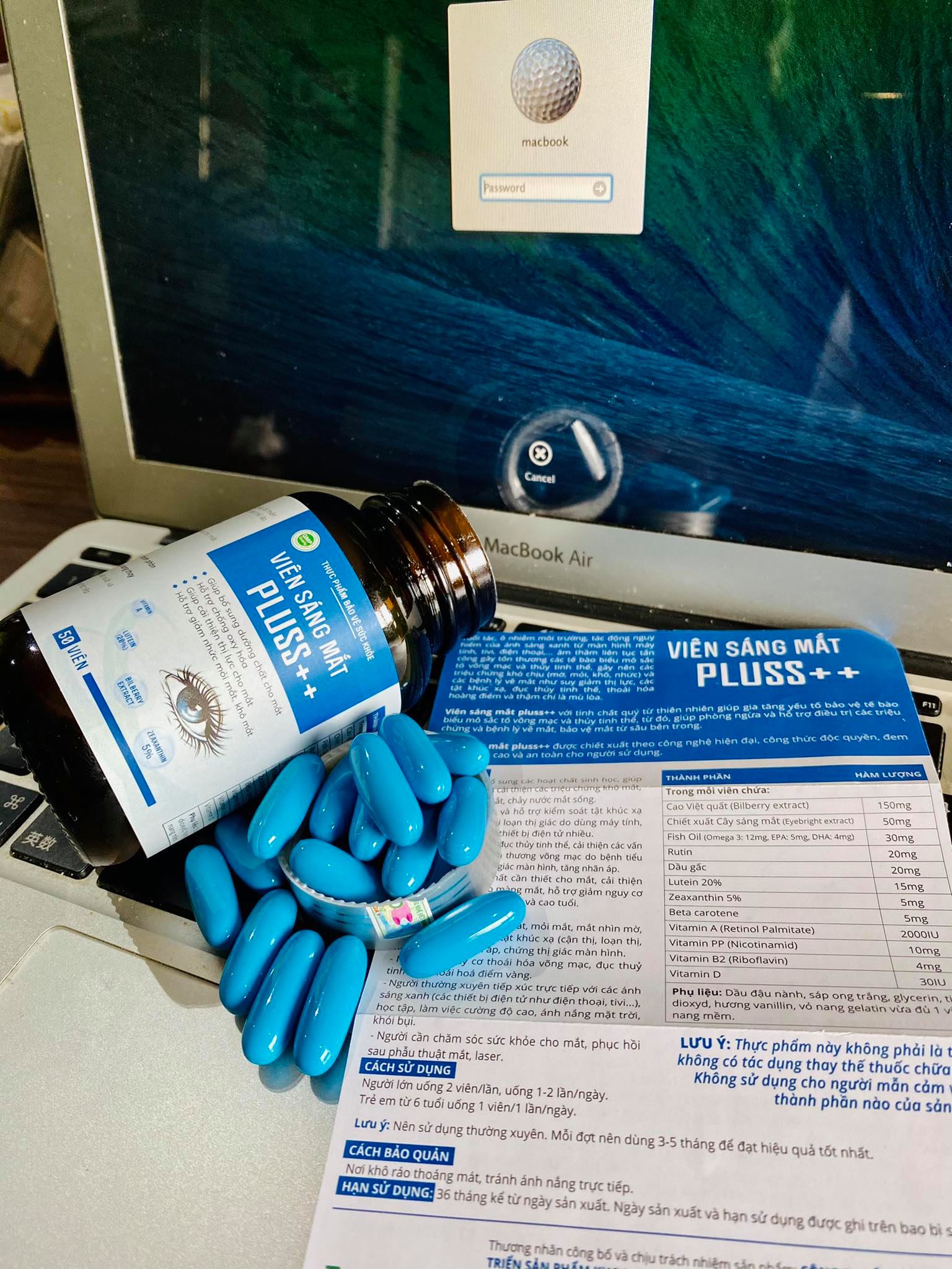 Viên sáng mắt Biolab Pluss++ - Bổ sung dưỡng chất, hỗ trợ điều tiết mắt, tăng cường thị lực