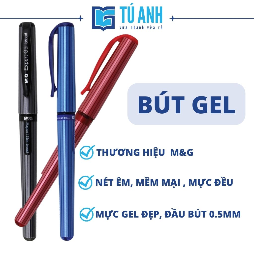 Combo 2 cây Bút nước (bút gel) 1.0mm M&amp;G - AGP13672 xanh