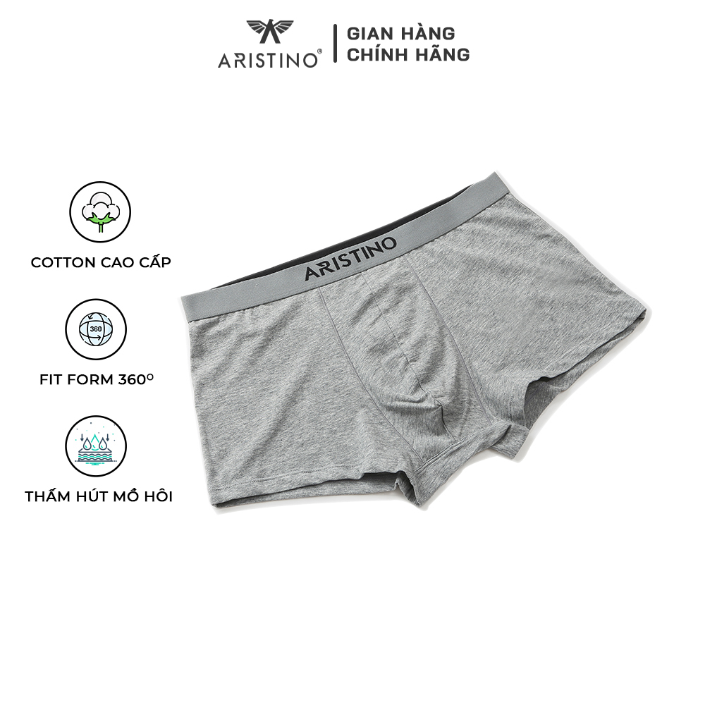 Quần lót nam ARISTINO dáng boxer, quần sịp đùi nam chất liệu cotton thoáng khí, co giãn 4 chiều thoải mái - ABX03707