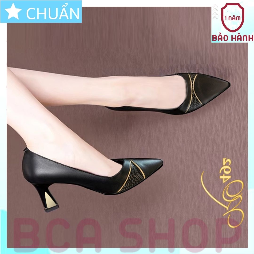 Giày cao gót nữ bít mũi 5p RO492 ROSATA tại BCASHOP kiểu dáng công sở sang chảnh và đẳng cấp - màu đen