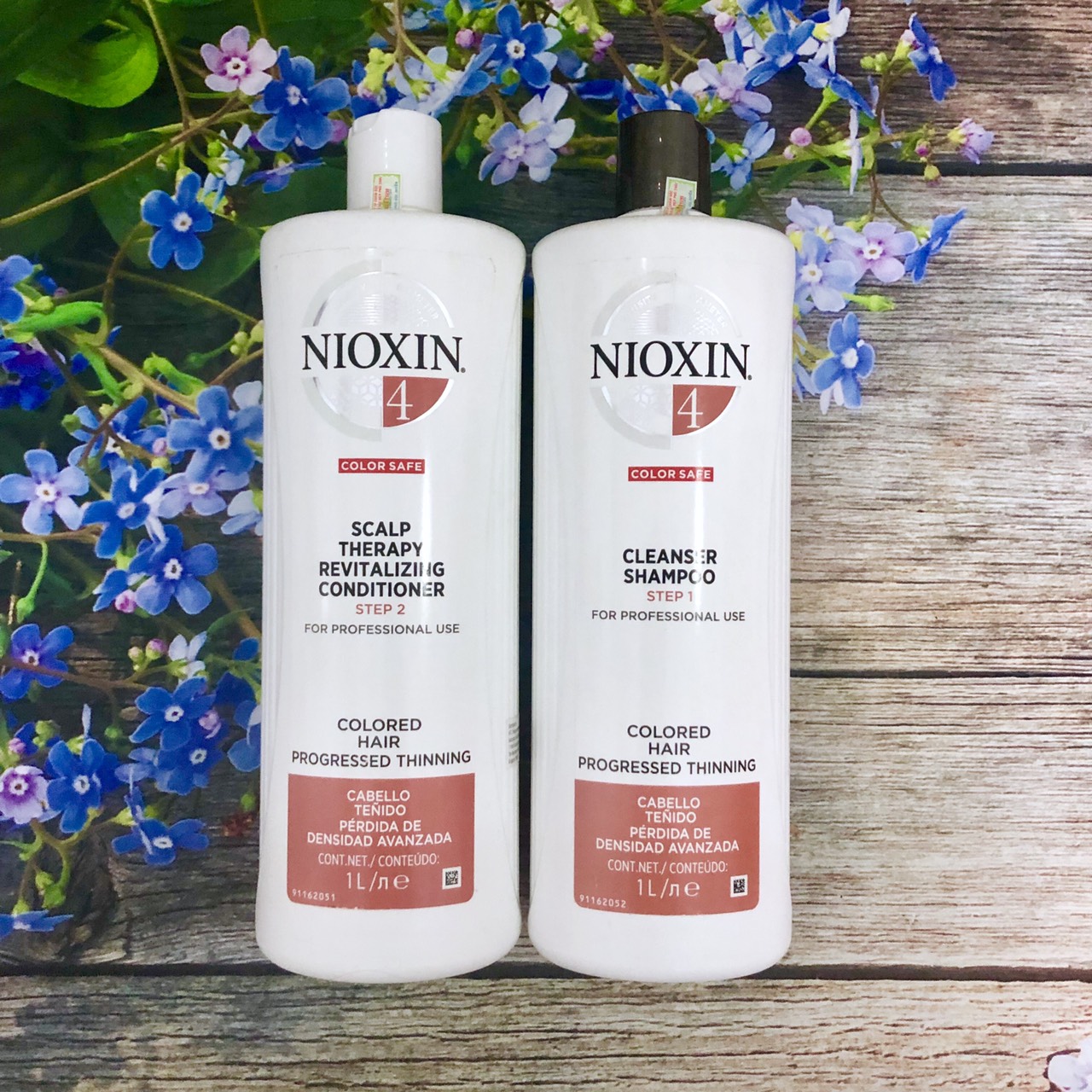 Bộ dầu gội xả Nioxin 4 Colored Hair Progressed Thinning cho tóc nhuộm có dấu hiệu thưa rụng Mỹ 1000ml