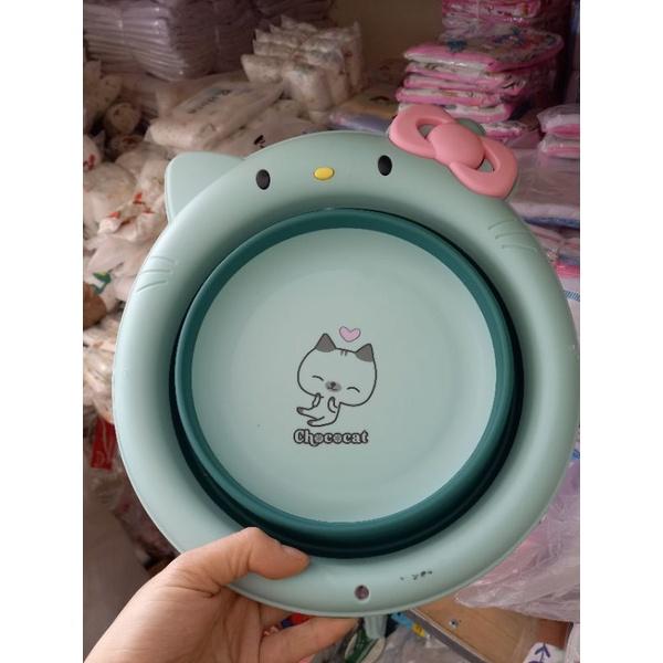 chậu gấp gọn mèo kitty