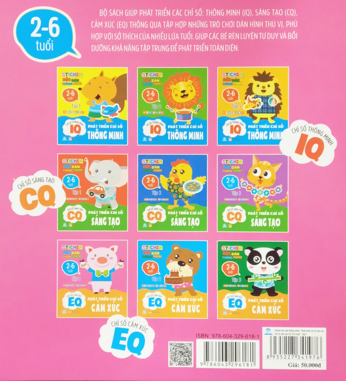 NDB - Sticker bóc dán thông minh 2-6 tuổi - tập 1 - Chỉ số phát triển cảm xúc EQ