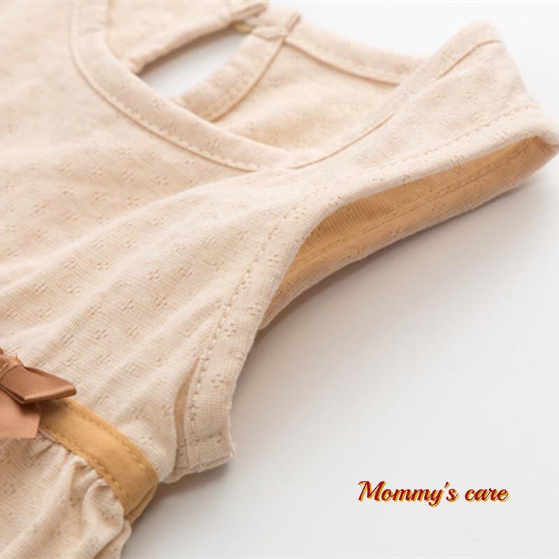 Váy bé gái 0-3 tuổi 100% organic cotton hữu cơ tự nhiên không tẩy nhuộm hóa chất mềm mát an toàn cho bé