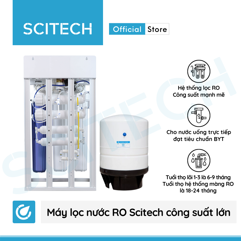 Máy lọc nước RO bán công nghiệp Scitech 30L/H - Hàng chính hãng