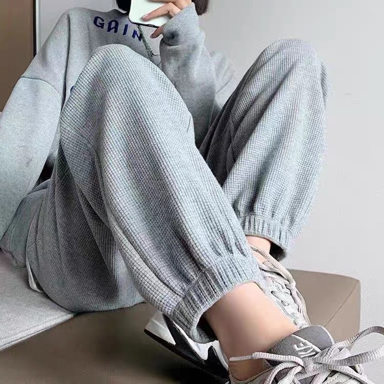 Quần boom tổ ong unisex - quần jogger bo gấu nhiều màu
