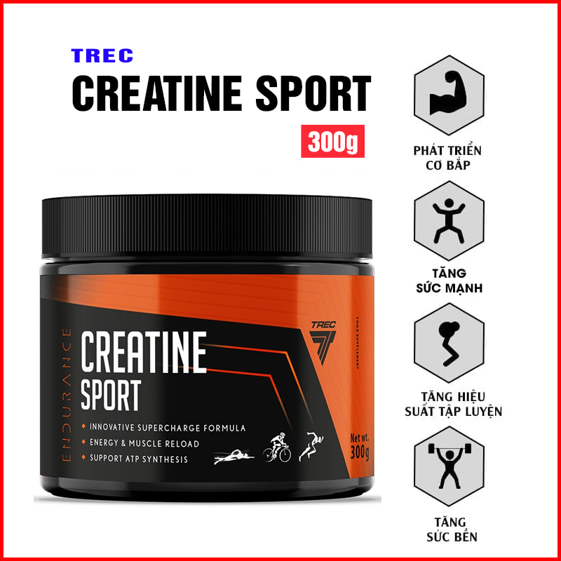 Creatine Sport - Tăng sức mạnh và Kích thích cơ bắp - Nhiều Mùi vị - Hàng Chính Hãng Trec