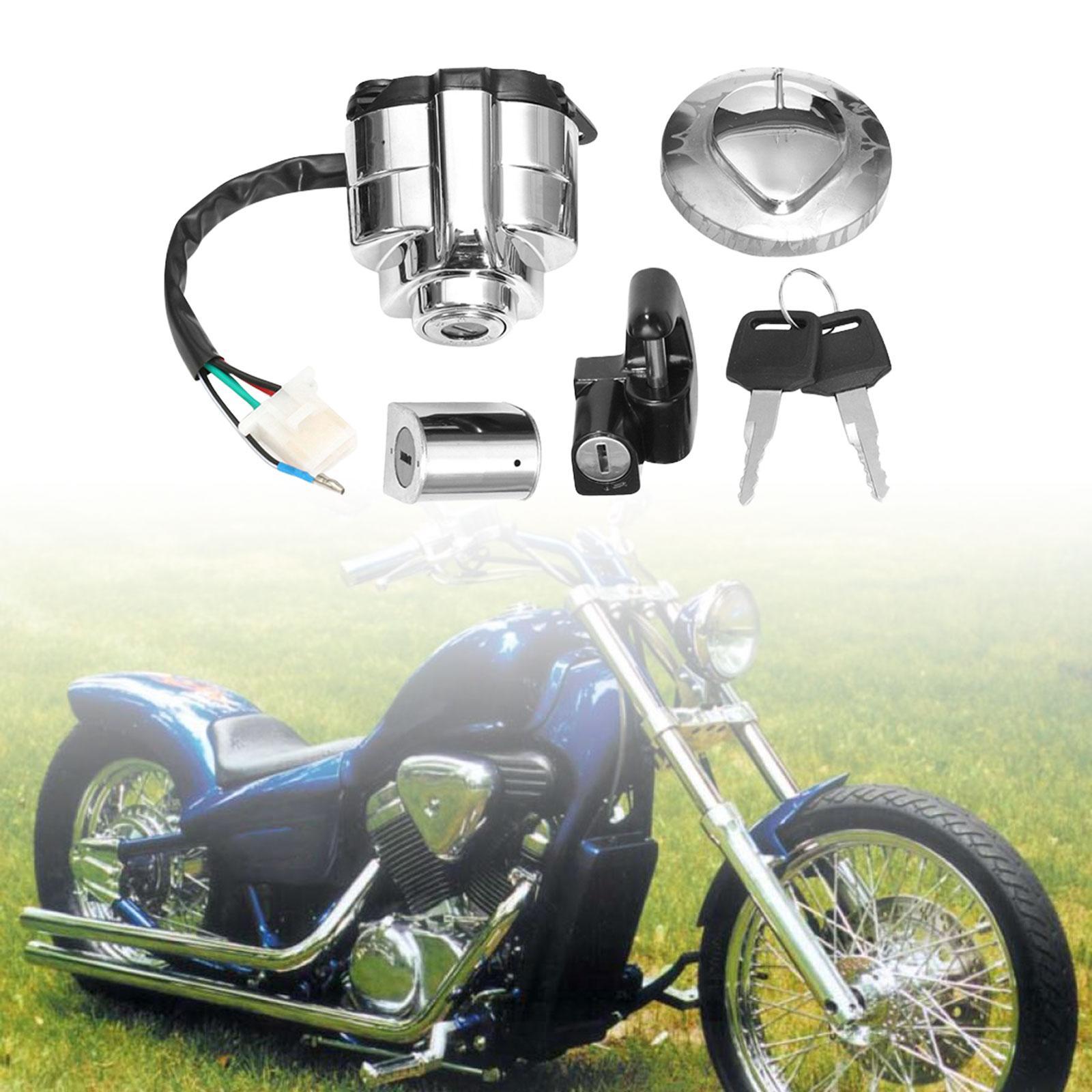 Ignition Fuel Tank Cap Cover Set for Shadow VT 400