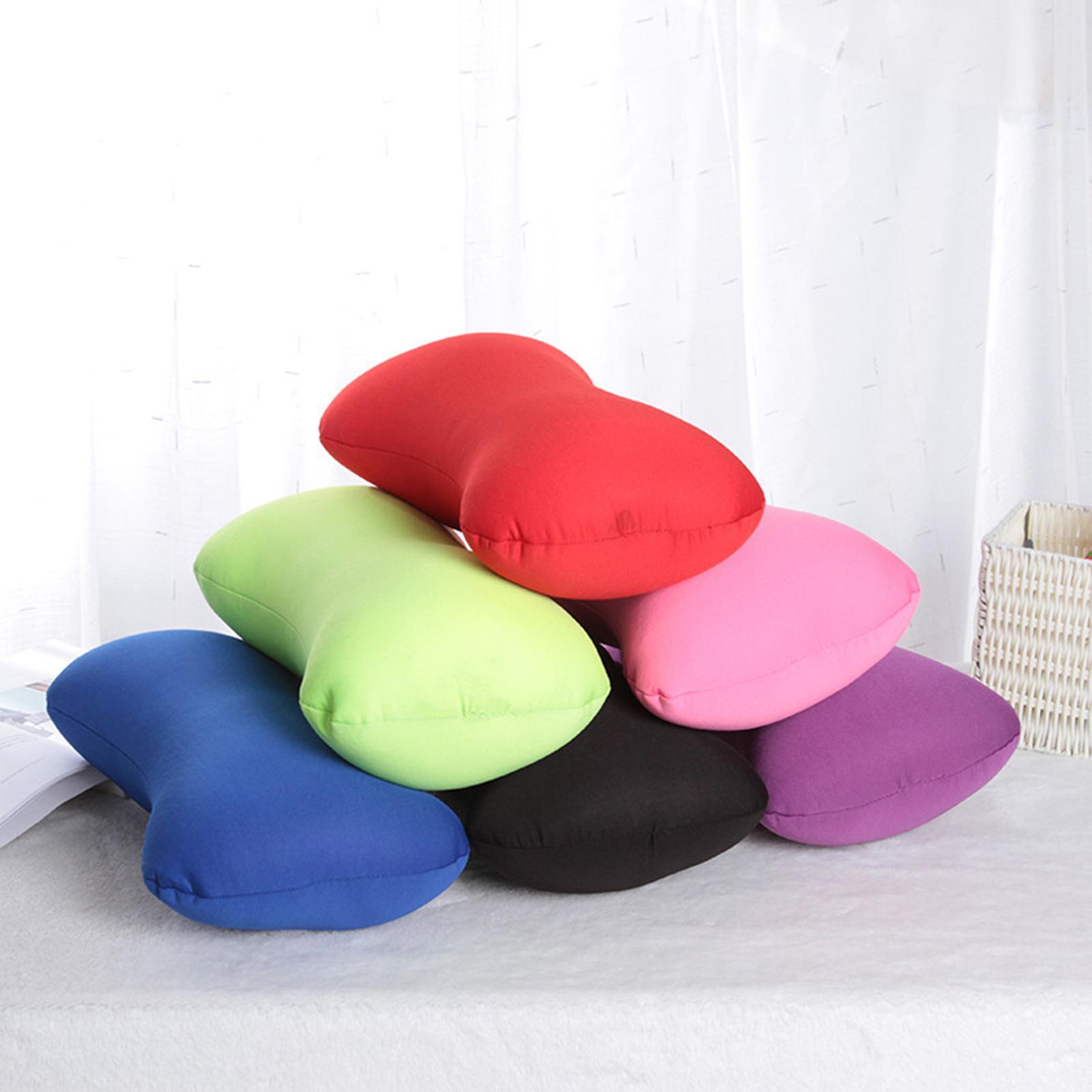 3Pcs Microbead Back Cushion 38x20cm Throw Sleep Head Neck Rest