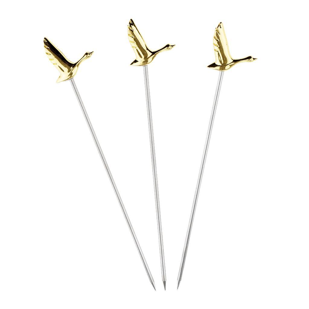 3PCS Martini Picks Stainless Steel Fruit Cocktail Picks for Bar Cafe Tool #1