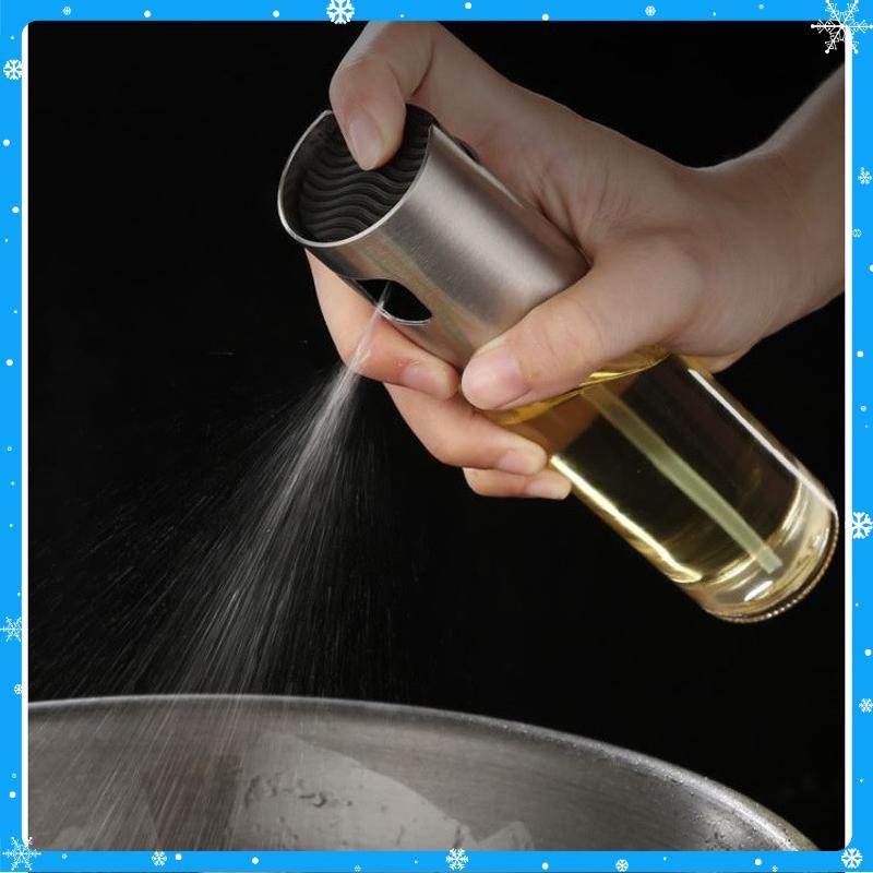 Bình Xịt Dầu Ăn Thân Thủy Tinh + Đầu Xịt Inox 304 - 17.8x4cm 203g 150ml - Hàng Chất Lượng