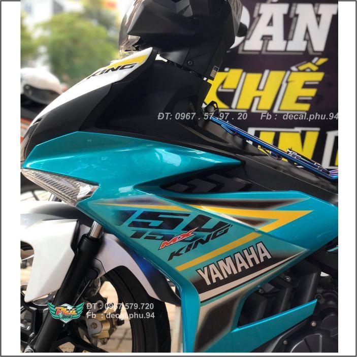 Tem Exciter 150 phối xanh lục bảo Crom