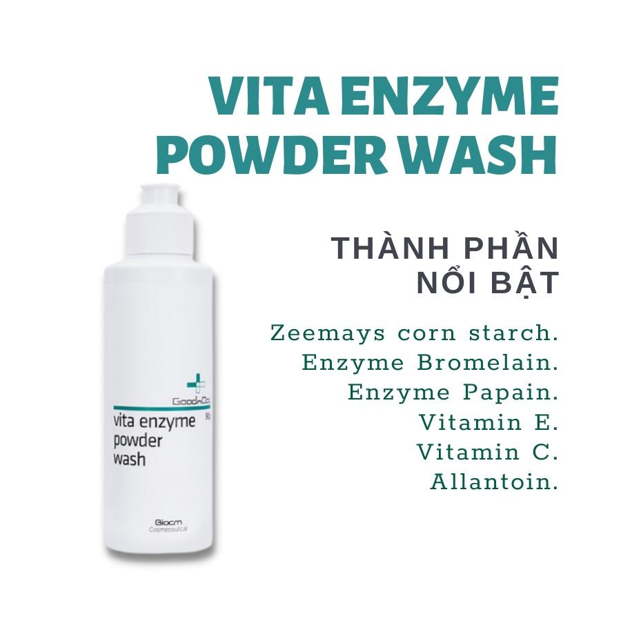 Bột Rửa Mặt Enzyme - Vita Enzyme Powder Wash GoodnDoc 90gram