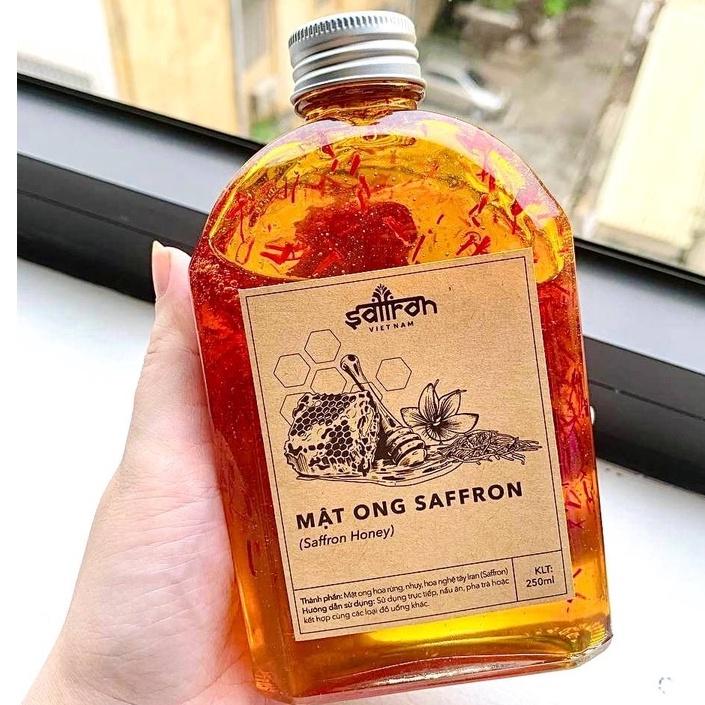 Mật ong ngâm Saffron 250ml/lọ chai thủy tinh thương hiệu Saffron Việt Nam