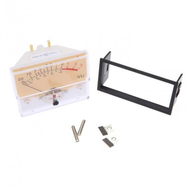 Clear Plastic Shell Audio Amp Panel VU Volume Unit Level Meter Indicator