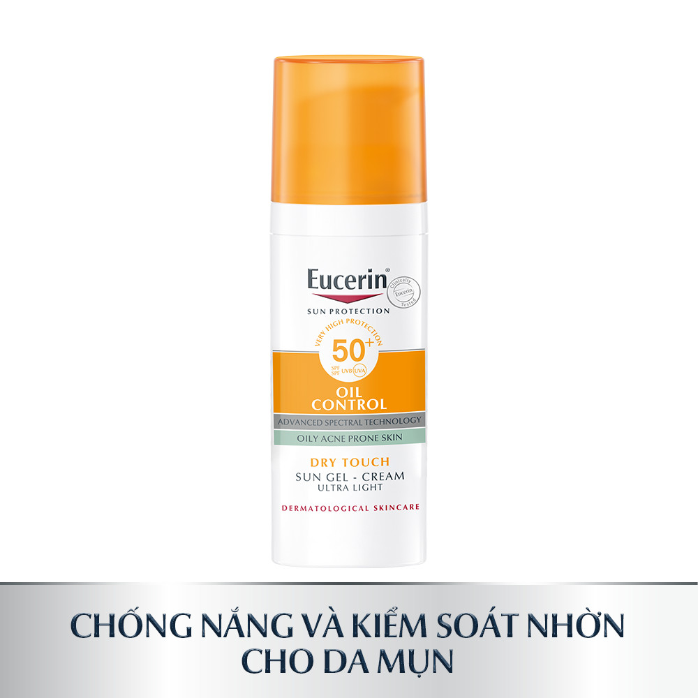Kem chống nắng kiềm dầu &amp; ngừa mụn Eucerin Sun Dry Touch SPF50+ 50ml