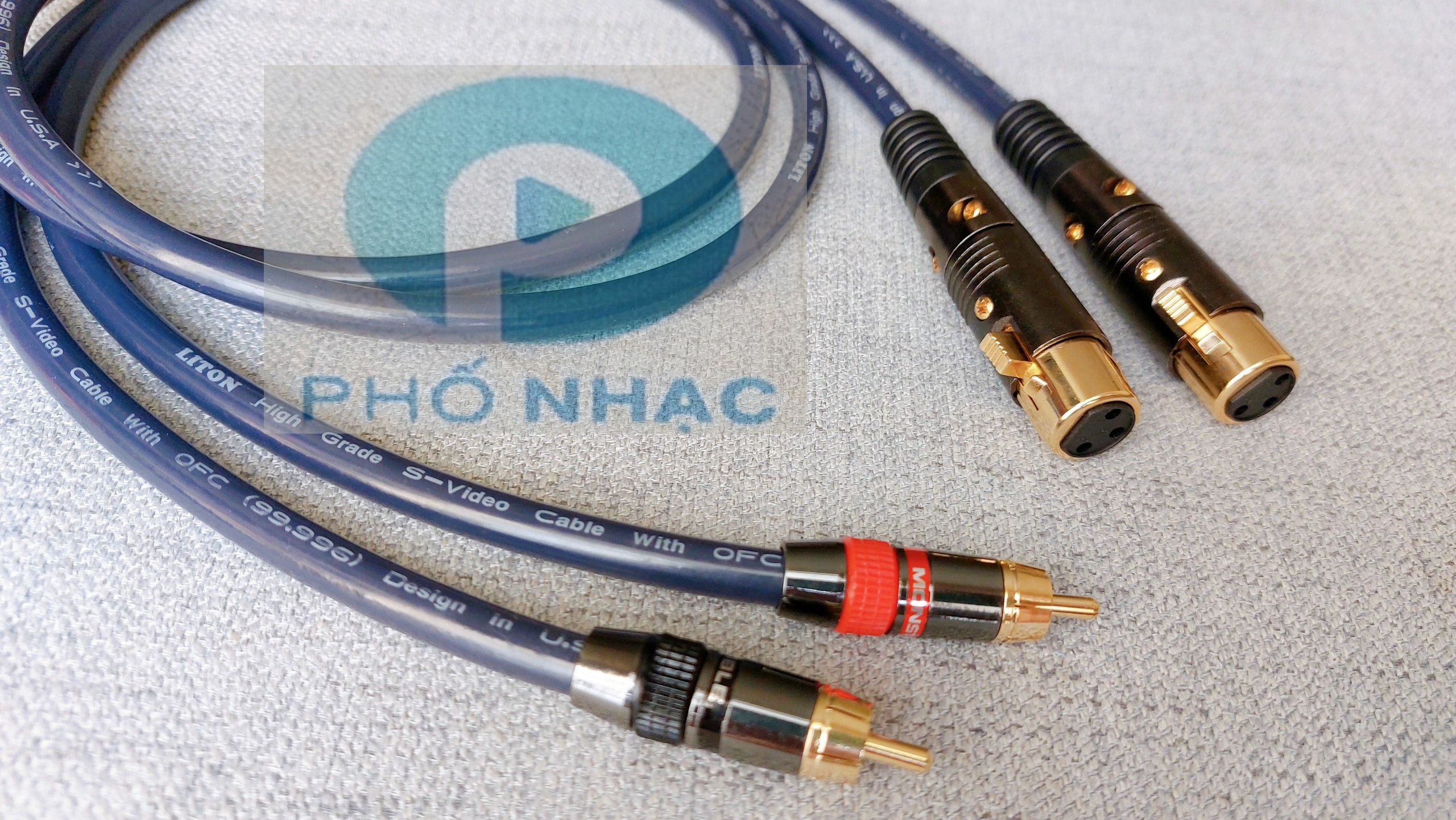 Cặp dây Canon Cái ra AV hoa sen loại tốt, chống nhiễu cao | Dây Canon ra bông sen dài 0.5m-0.8m-1m-1.5m-2m - Hàng nhập khẩu