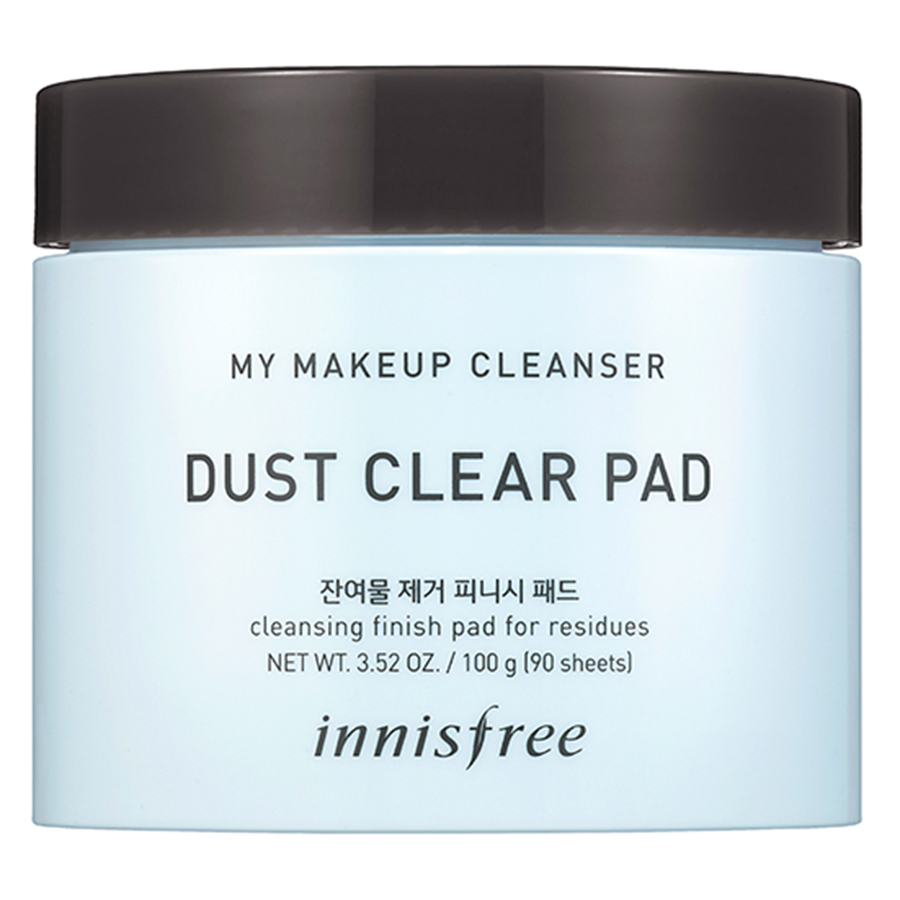 Bông Ướt Làm Sạch Da Sau Khi Rửa Mặt Innisfree My Makeup Cleanser Dust Clear Pad (90 Miếng)
