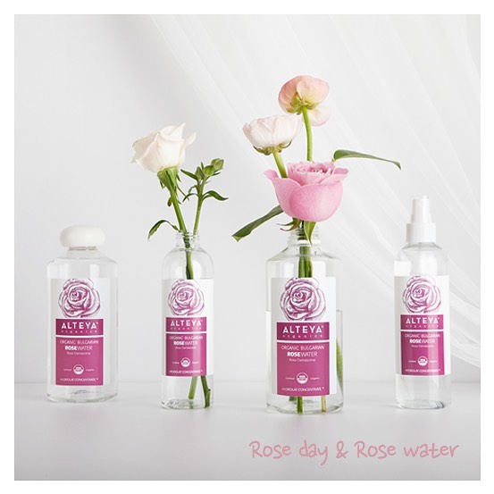 Nước Hoa Hồng Bulgaria Hữu Cơ (Rosa Damascena) Organic Bulgarian Rose Water Alteya Organics ORW02 (500ml)