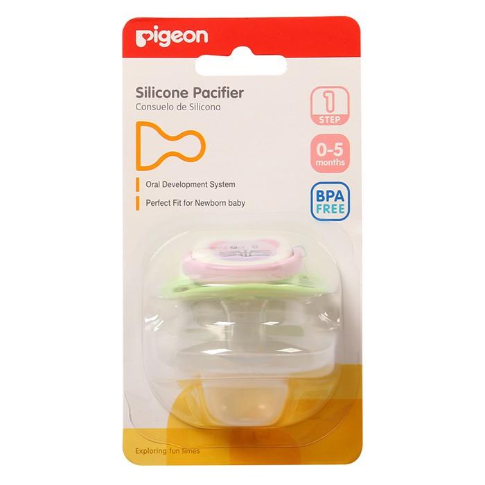 Ty ngậm silicone Pigeon bước 1 (0-5M)