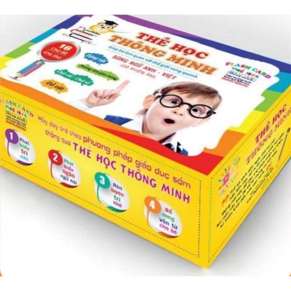 Bộ Thẻ Học Song Ngữ Thông Minh Flashcard 16 Chủ Đề 416 Thẻ