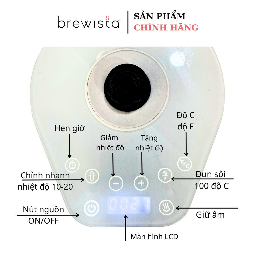 Ấm đun cảm ứng chuyên dụng rót cà phê Kettle 600ml - Candy xanh