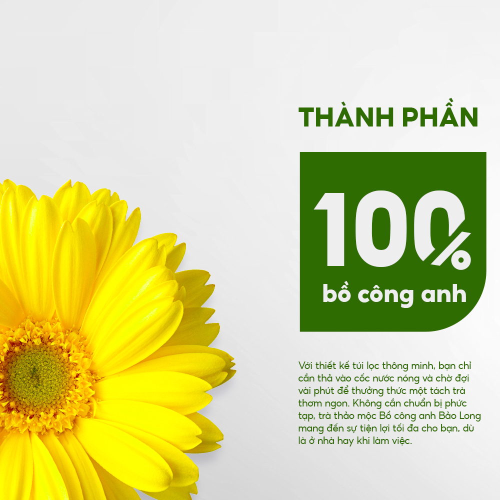 Trà Thảo Mộc Bồ Công Anh - Bảo Long - Hàng  Chính Hãng