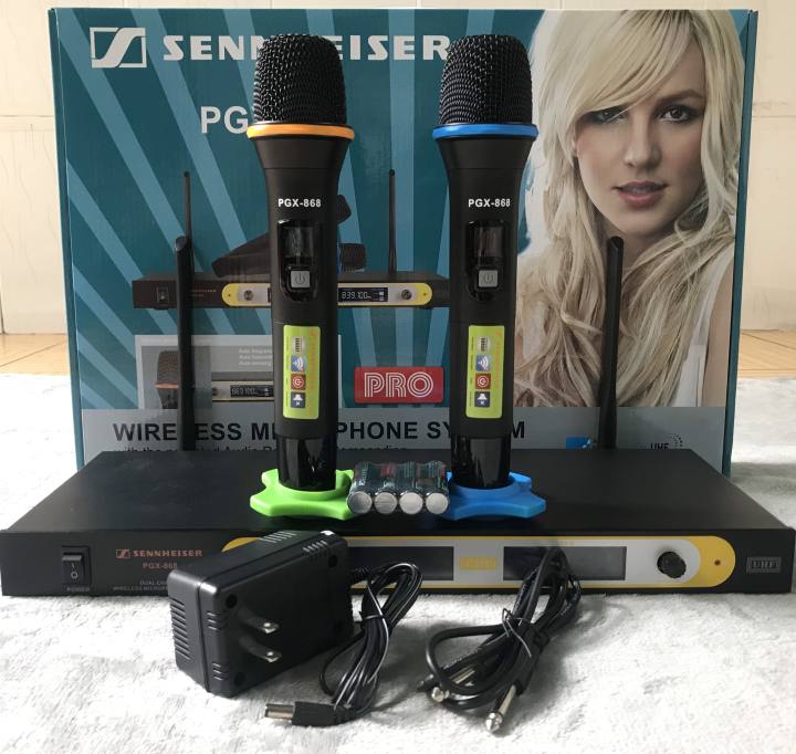 Micro không dây Sennheiser PGX-868 - Mic karaoke gia đình, sân khấu - Độ nhạy cao, bắt sóng xa, chống hú rít - Thiết kế sang trọng, bắt mắt -  Dễ dàng phối ghép với các thiết bị âm thanh khác - Hàng nhập khẩu