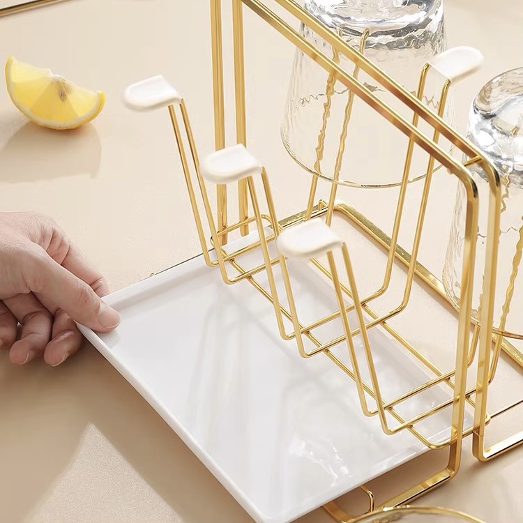 Khay úp cốc hợp kim mạ vàng